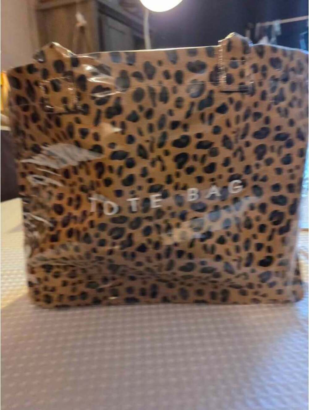 Leopard Print Clear Tote Bag, 1 gold bag and 1 green bag [COPY]